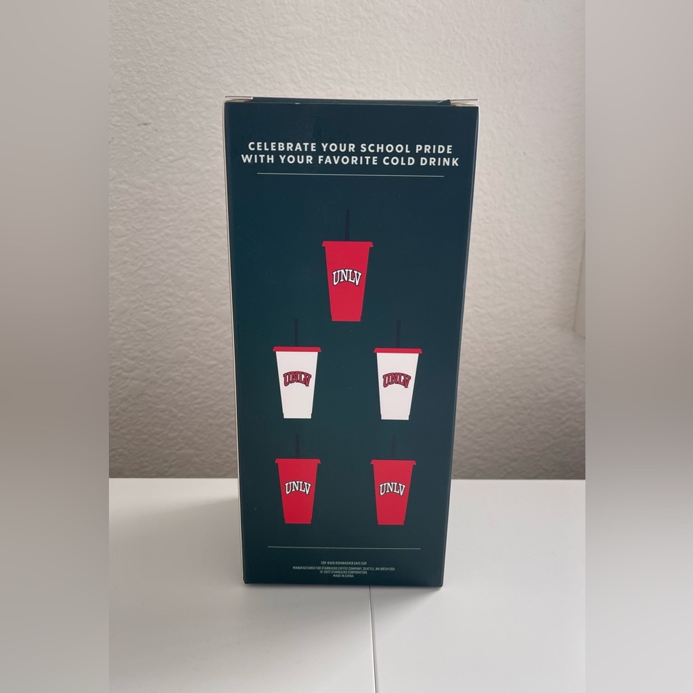 NWT STARBUCKS UNLV College Collection 5 Reusable Cold Cup Set and Water Bottle - Picture 2 of 6